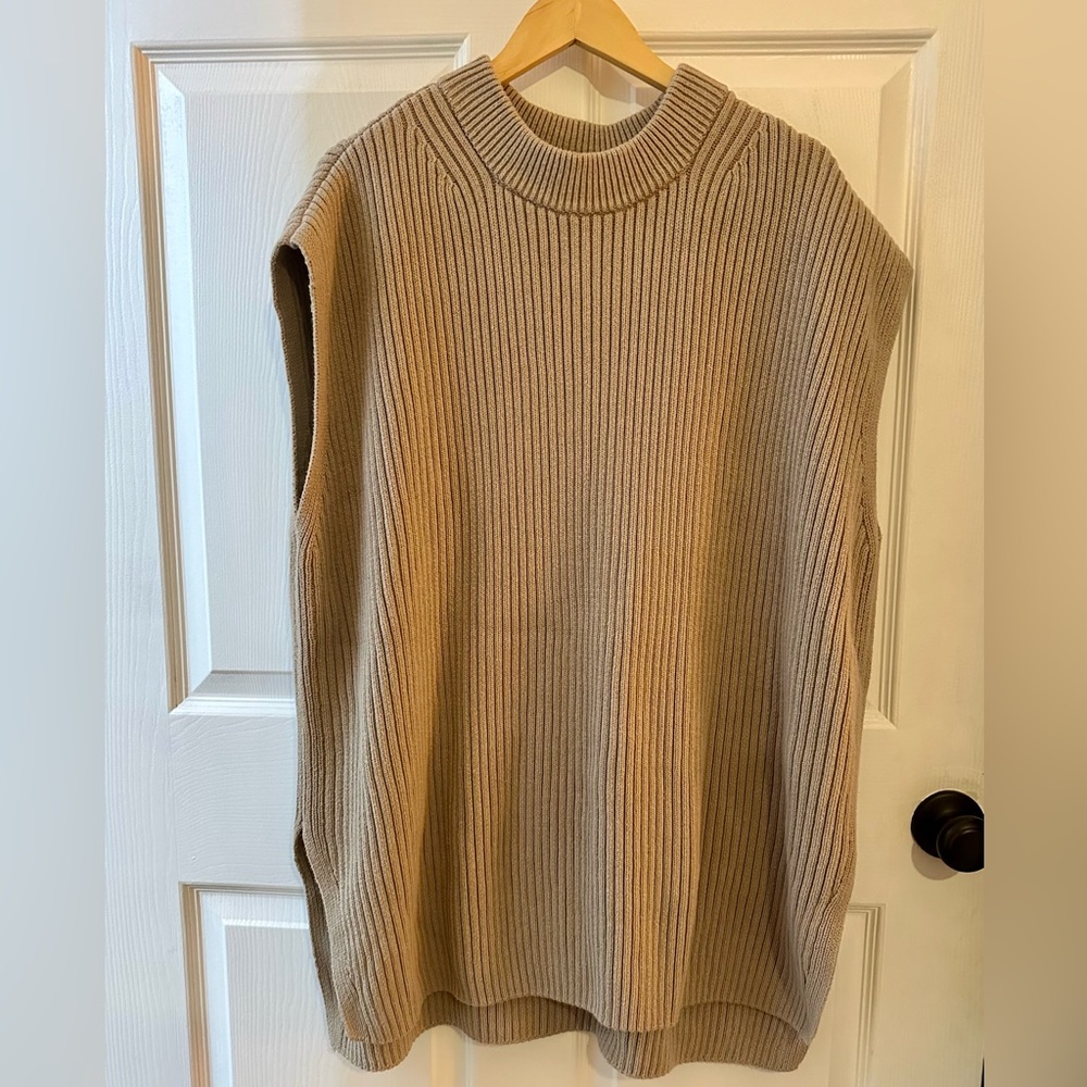 H&M Longline Rib Knit Layering Sweater Vest XXL